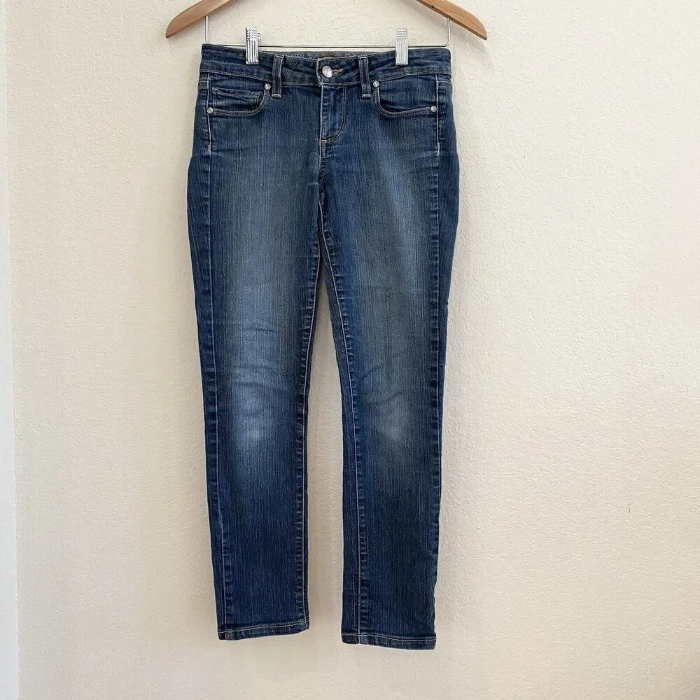 Paige Women's Peg Skinny Jeans Size 26 Stretch Medium‎ Wash Denim